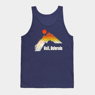 Vail Colorado 70s/80s Retro Souvenir Style Skiing Tank Top